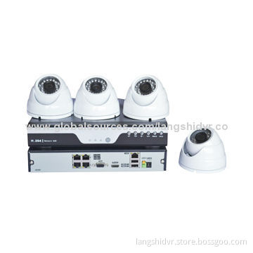 4CH NVR Kits, with POE NVR+ POE Bullet IP Camera, Built-in Switch, 960P/720P Recording
